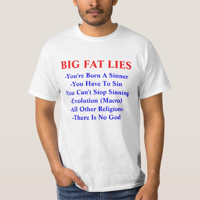 Le GRAND FAT SE TROUVE T-shirt d'évangélisation (Devant)