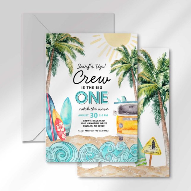 Le grand Surf Invitation d'anniversaire (Créateur téléchargé)