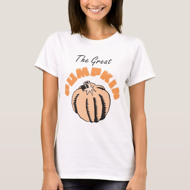 Le grand T-shirt de maternité de citrouille (Devant)