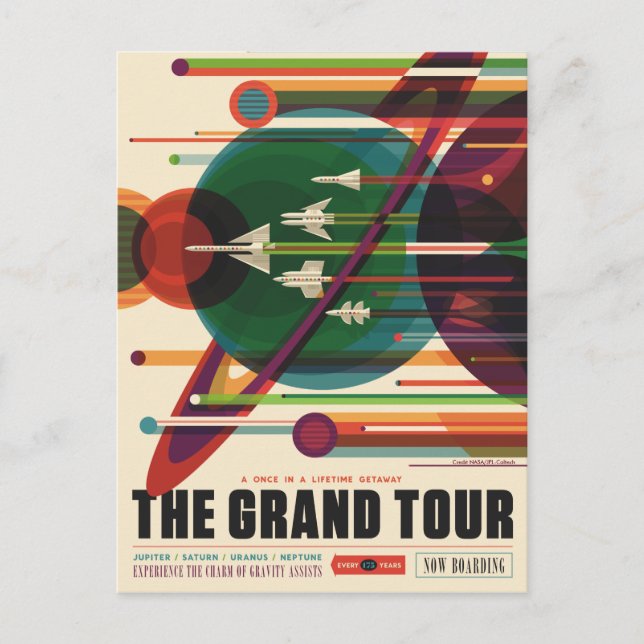Le Grand Tour - Retro NASA Travel Poster Carte Pos (Devant)
