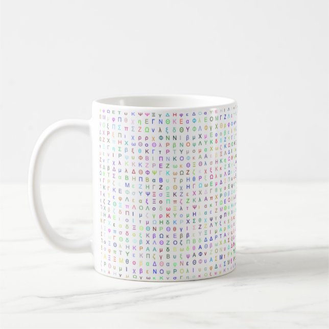 Le Grec marque avec des lettres la tasse 11oz (Gauche)