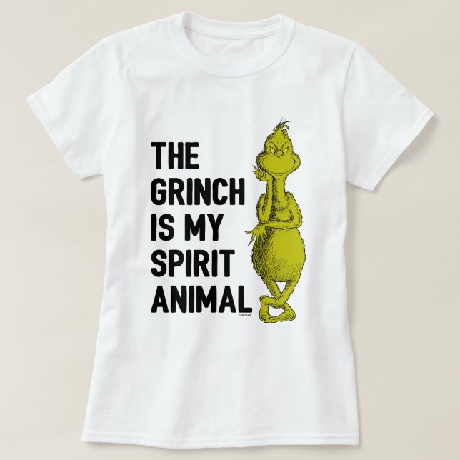 Le Grinch est mon animal spirituel T-Shirt Citatio (Design devant)