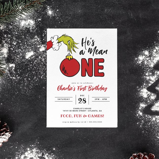 Le Grinch Il est méchant Anniversaire 1 an (Créateur téléchargé)