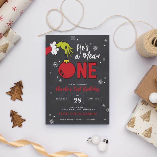Le Grinch Il est méchant Un Anniversaire de 1 an s (Créateur téléchargé)