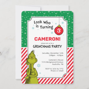 Le Grinch Rouge et Vert Flocon de Neige 3ème Anniv