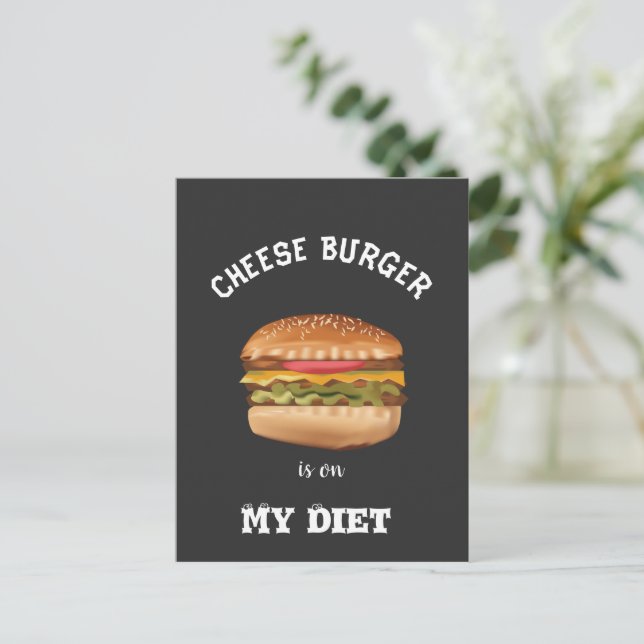 Le hamburger au fromage est sur mes cartes de régi (Debout devant)