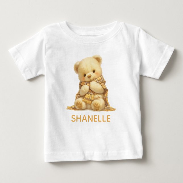 Le haut bébé ours en peluche rétro (Devant)