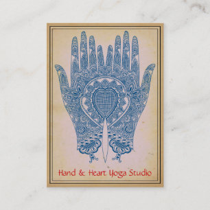 Le henné bleu remet le carte de visite de studio