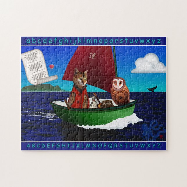 Le hibou et le puzzle de minou (Horizontal)