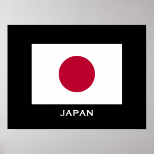 Le Japon - affiche de classique de drapeau