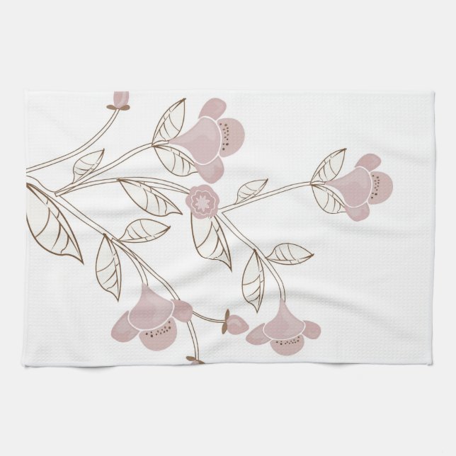 Le Japonais fleurit la serviette de cuisine de (Horizontal)