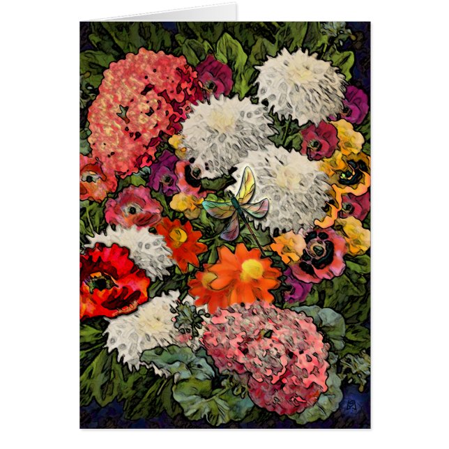 Le jardin de la libellule (carte) (Devant)