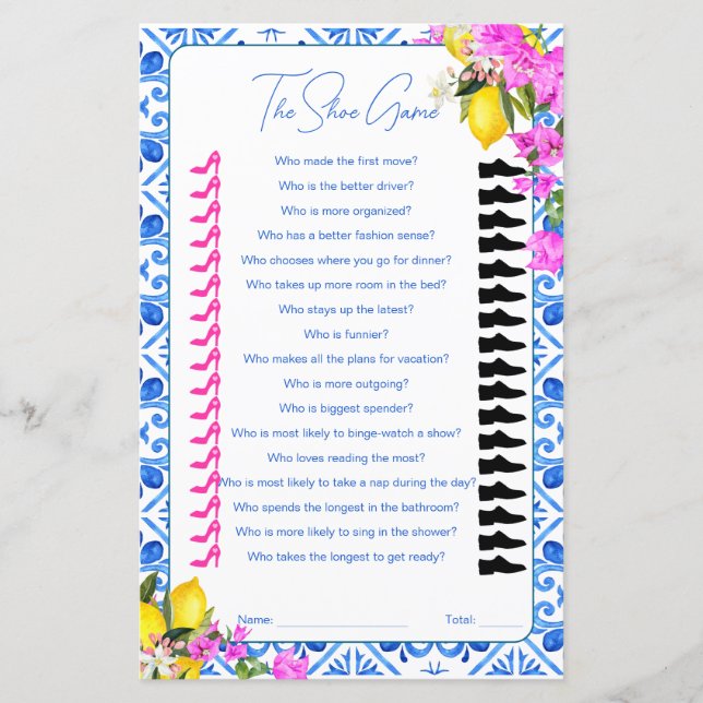 Le jeu de chaussures jeu Fête des mariées (Devant)