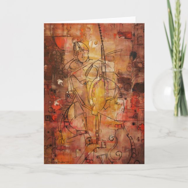 Le jeu de mon coeur ficelle la carte de voeux (Devant)