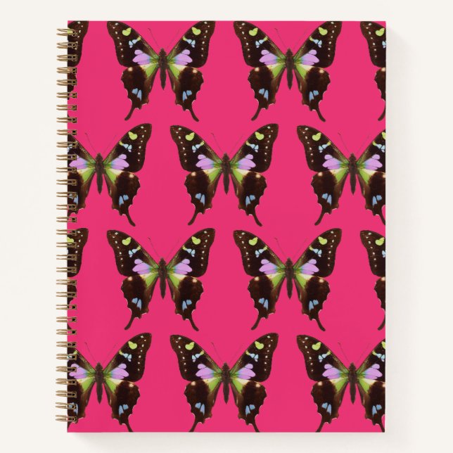 Le joli Carnet à couvercle rigide papillon (Devant)