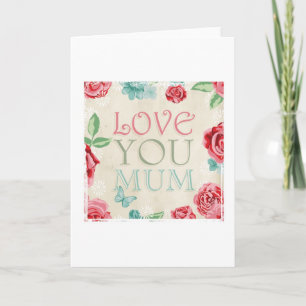 Le jour de mère "amour vous carte de voeux de