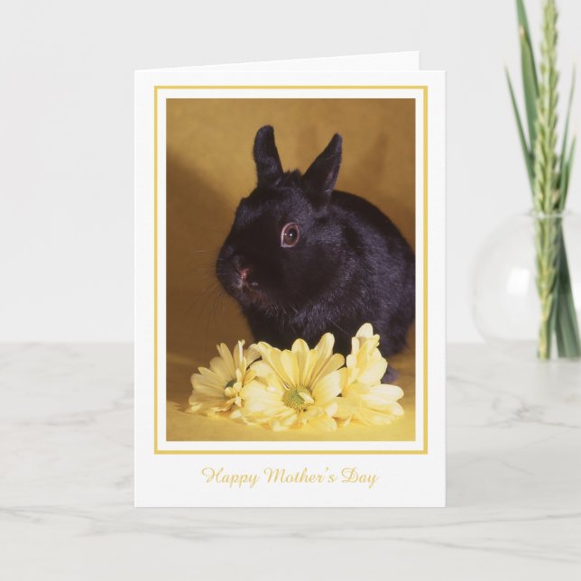 Le jour de mère - carte de voeux de lapin et de (Devant)