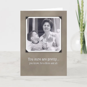 Le jour de mère, carte photo vintage drôle