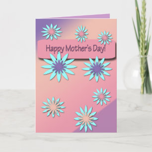 LE JOUR DE MÈRE HEUREUX ! CARTE DE FLEUR
