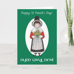 Le jour de St David, costume de Gallois, carte