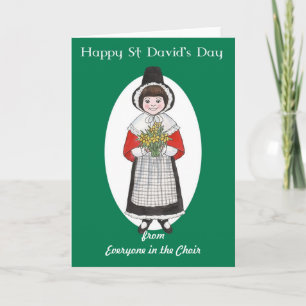 Le jour de St David, costume de Gallois, carte à