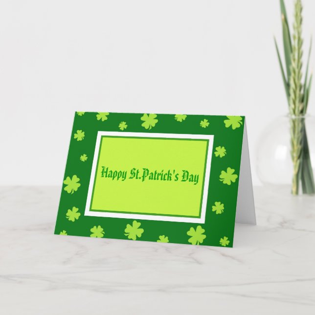 Le jour de St Patrick heureux - carte (Devant)
