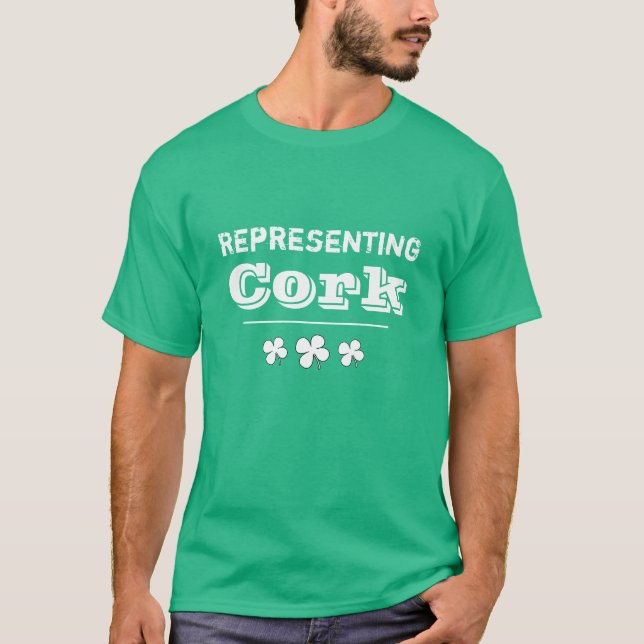 Le jour de St Patrick, le T-shirt vert des hommes (Devant)