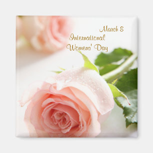 Le jour des femmes internationales. Aimant blanc