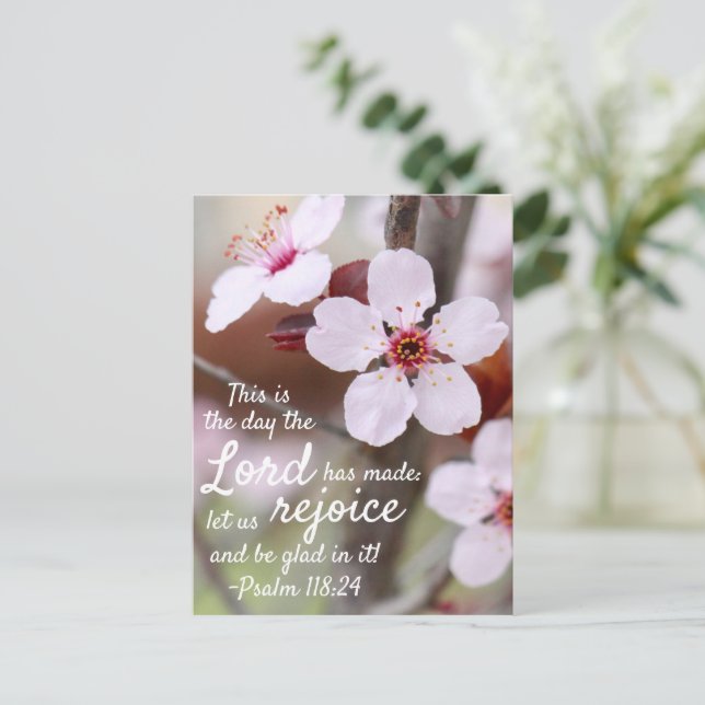 "Le Jour Où Le Seigneur A Fait..." Carte postale (Debout devant)