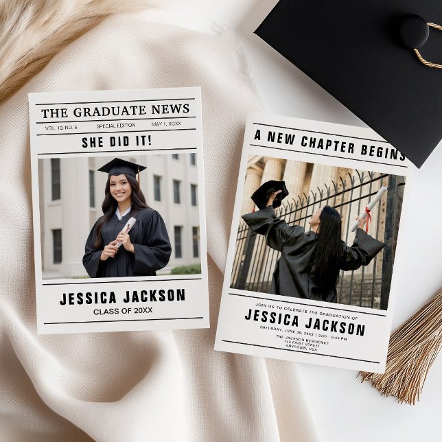 Le journal de la remise des diplômes Modèle multi- (Créateur téléchargé)