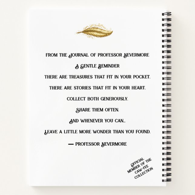 Le Journal des Choses Curieuses du Professeur Neve (Dos)