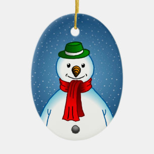 Le joyeux bonhomme de neige sur un ornement de Noë