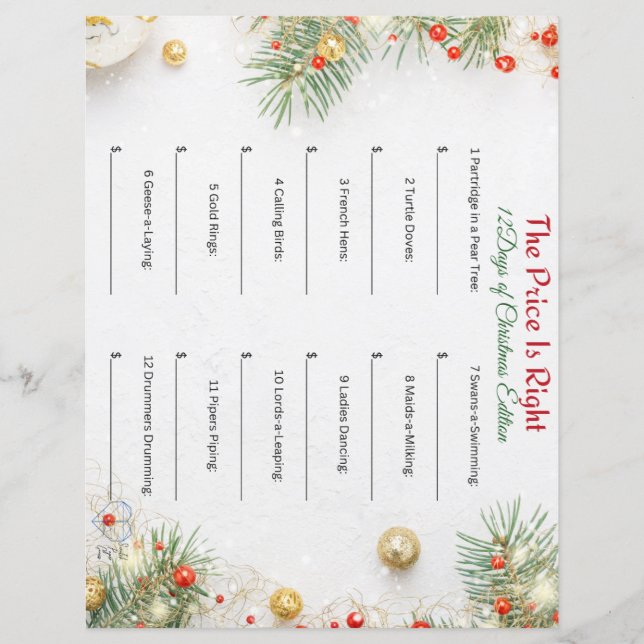 Le Juste Prix - Édition 12 Jours de Noël (Devant)