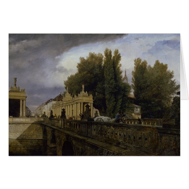 Le Konigsbrucke sur Konigsstrasse, Berlin, 1835 (Devant horizontal)