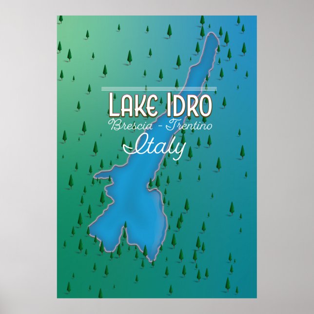 Le lac Idro Italie affiche voyage (Devant)