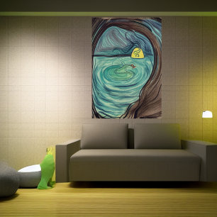 Le lac souterrain AI Art Poster