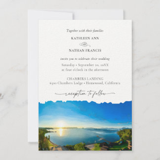 Le lac Tahoe Destination Mariage Invitation