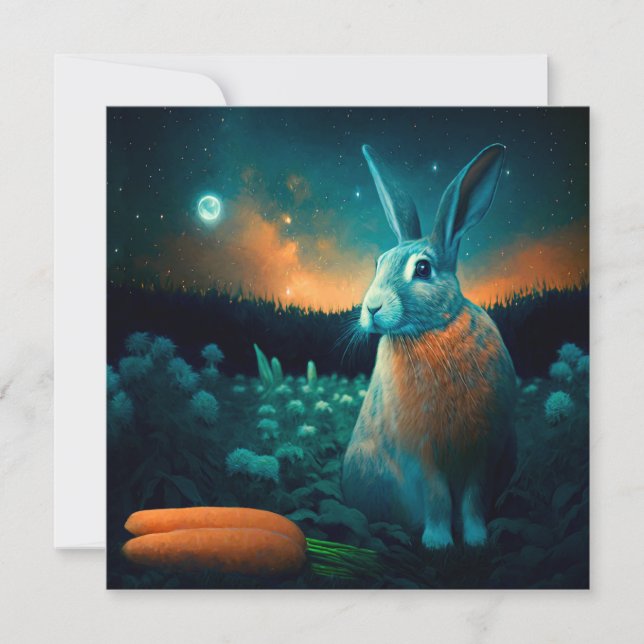 Le lapin de la prospérité au clair de lune (Devant)