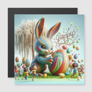 Le lapin de Pâques Abstrait sourit