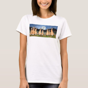 "Le lapin T-shirt de famille de lapin dans lune"