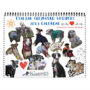 Le lévrier italien chuchote le calendrier 2014