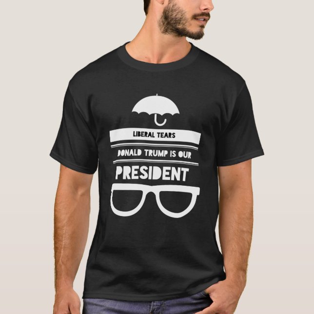 Le libéral déchire le T-shirt drôle de Donald (Devant)