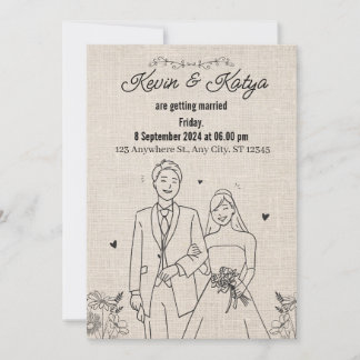 Le lien d'une vie : une invitation de mariage