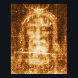 Le linceul de Turin Face à Jésus Une affiche<br><div class="desc">Le linceul de Turin Face à Jésus Une affiche</div>