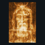 Le linceul de Turin La Sainte Face de Jésus Poster<br><div class="desc">Le Suaire de Turin Saint Face de Jésus Le Suaire de Turin est considéré comme le tissu de sépulture en lin qui porte miraculeusement l'image de Jésus-Christ.</div>