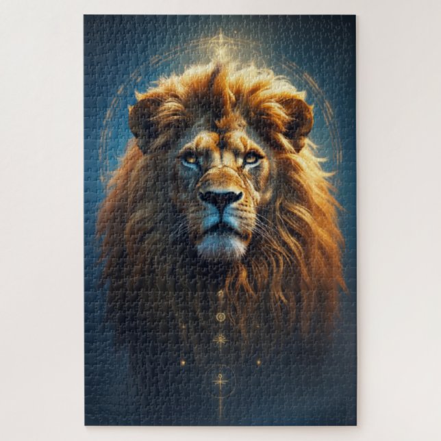 Le lion cosmique - Gardien du puzzle du pouvoir in (Vertical)