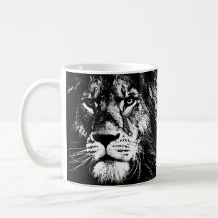 Le Lion De Tasse De Café Face Au Roi Animaux Modèl
