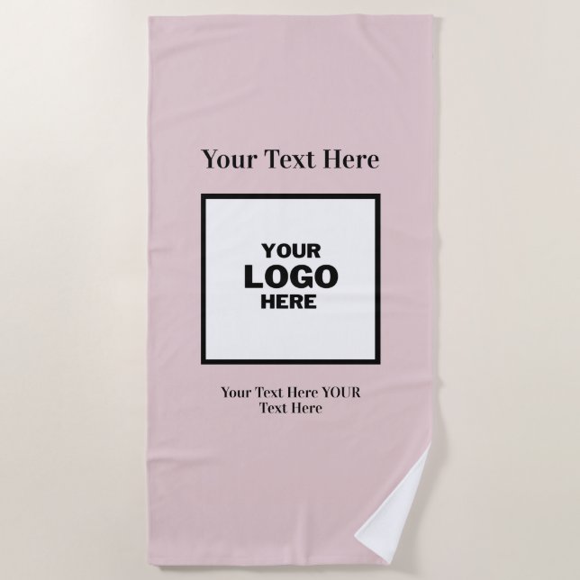 Le logo parfait Serviette de plage rose Sage (Devant)