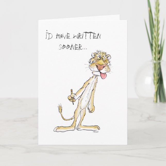 Le long temps, aucun écrivent ! Carte de lion (Devant)