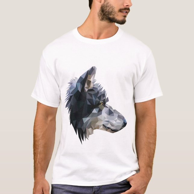 Le loup a conçu le T-shirt d'art (Devant)